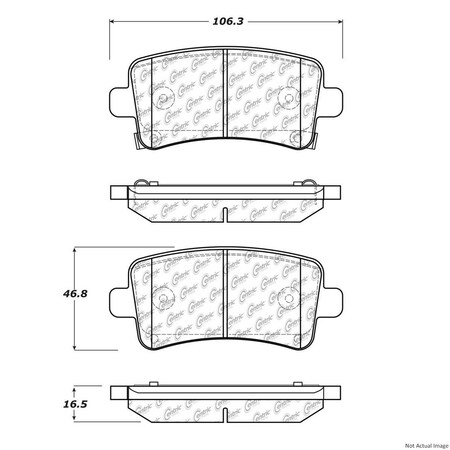 Centric Parts SEMI-METALLIC BRAKE PADS W/HARDWARE 104.143